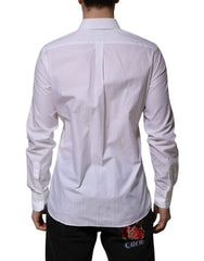 Dolce & Gabbana White Cotton MARTINI Long Sleeve Formal Shirt - IT40 | M - Shirts