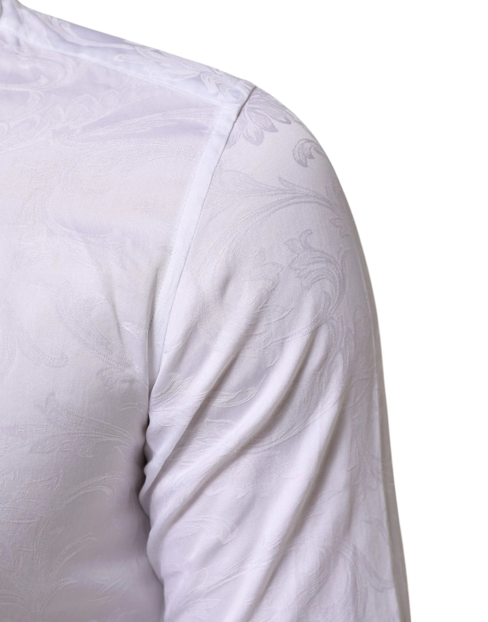 Dolce & Gabbana White Cotton MARTINI Paisley Jacquard Shirt - IT37 | XS - Shirts