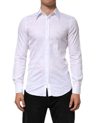 Dolce & Gabbana White Cotton MARTINI Paisley Jacquard Shirt - IT37 | XS - Shirts