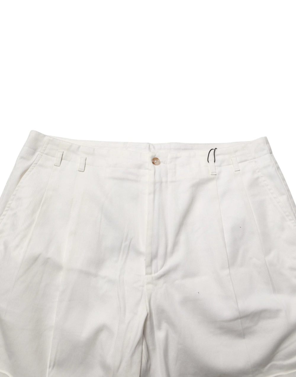 Dolce & Gabbana White Cotton Mid Waist Men Bermuda Shorts - Bermudas