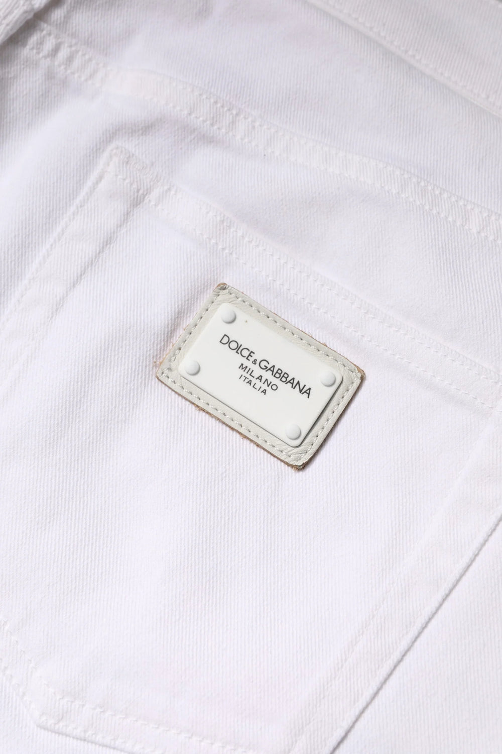 Dolce & Gabbana White Cotton Mid Waist Skinny Denim Jeans - IT48|XXL - Jeans