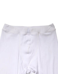 Dolce & Gabbana White Cotton Mid Waist Tights Leggings Pants - IT48 | M