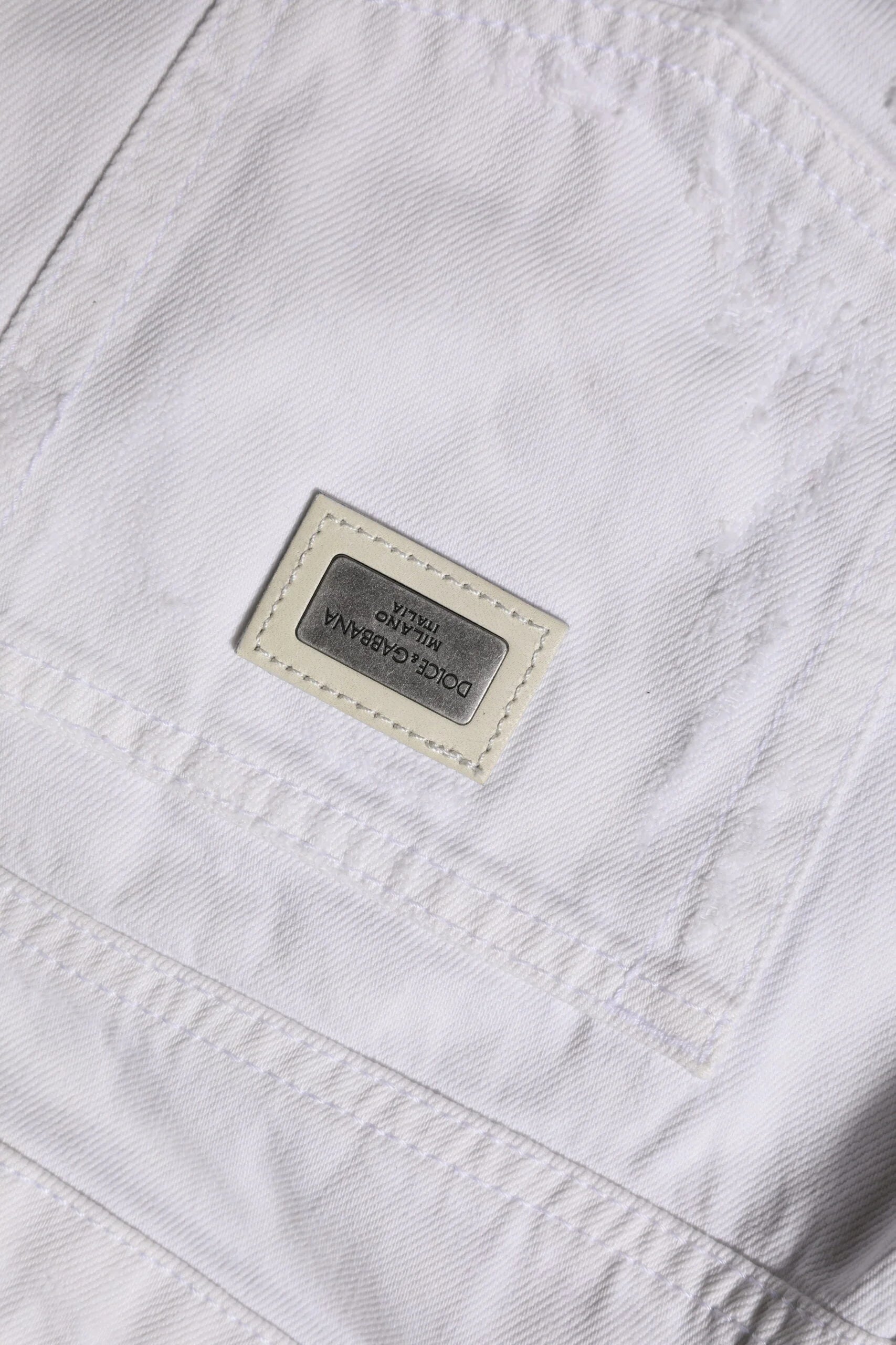 Dolce & Gabbana White Cotton Mid Waisted Women Denim Jeans - IT42|M - Jeans