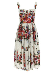 Dolce & Gabbana White Cotton Midi Dress - IT40
