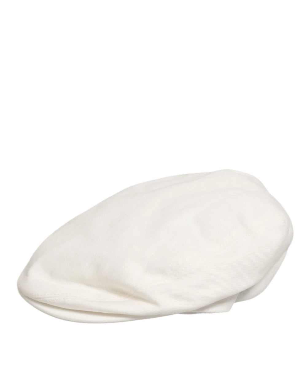Dolce & Gabbana White Cotton Newsboy Cloth Capello Men Cap Hat - 57 cm|S - Flat Caps