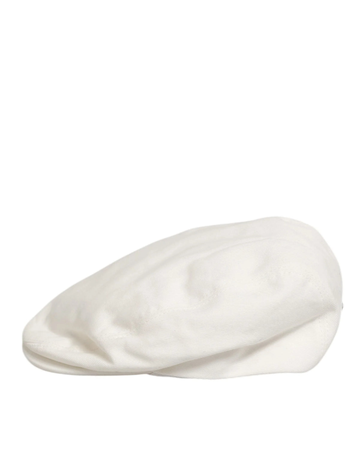 Dolce & Gabbana White Cotton Newsboy Cloth Capello Men Cap Hat - 57 cm|S - Flat Caps