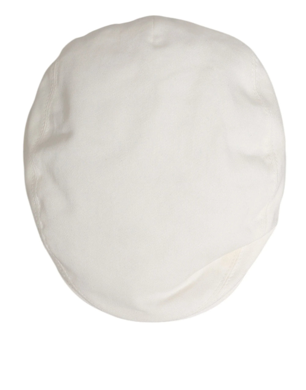 Dolce & Gabbana White Cotton Newsboy Cloth Capello Men Cap Hat - 57 cm|S - Flat Caps
