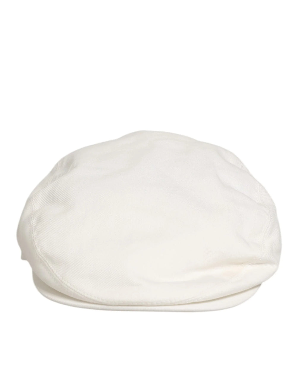 Dolce & Gabbana White Cotton Newsboy Cloth Capello Men Cap Hat - 57 cm|S - Flat Caps