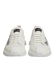 Dolce & Gabbana White Cotton NS1 Low Top Sneaker Shoes - EU42.5/US9.5 - Sneakers