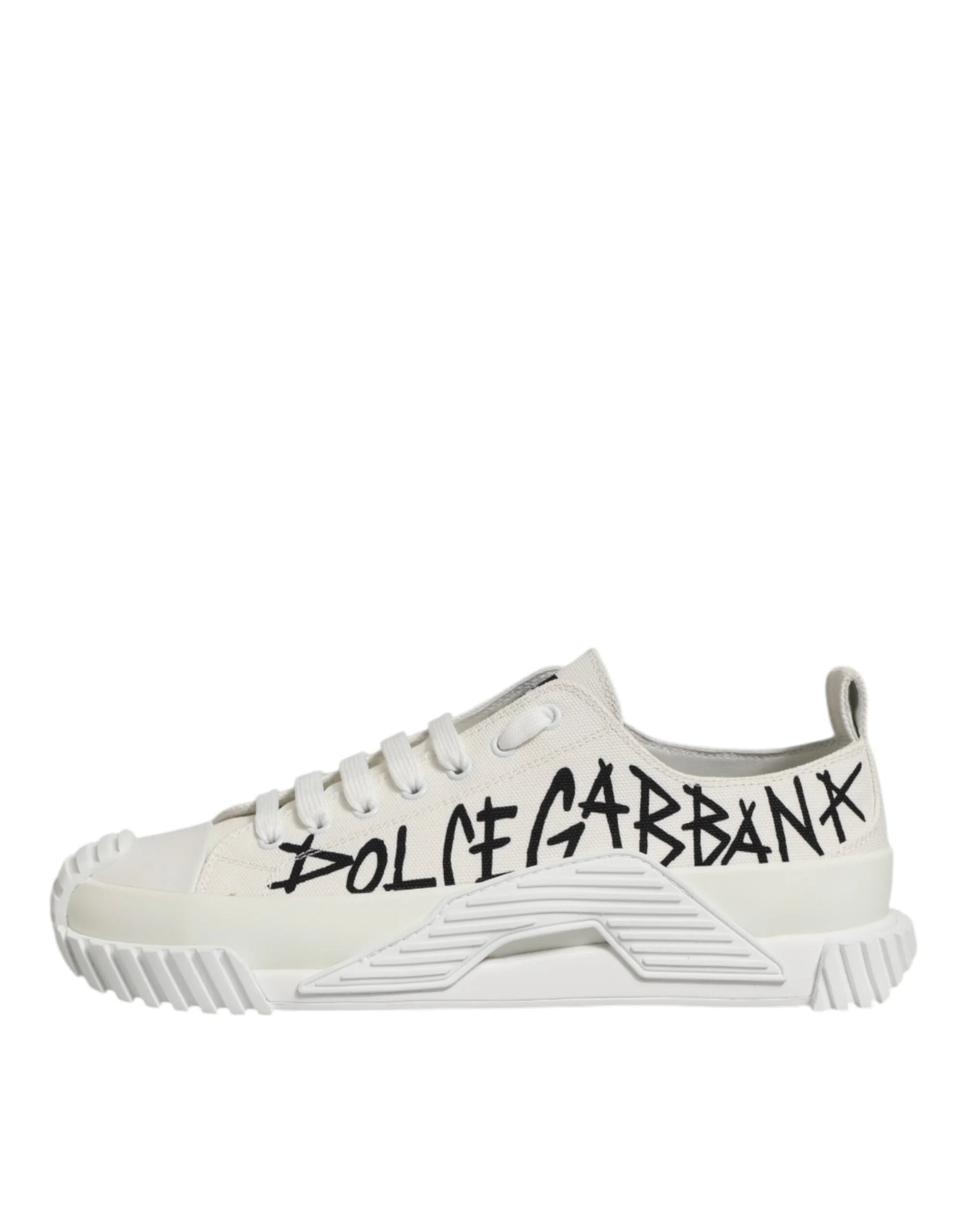 Dolce & Gabbana White Cotton NS1 Low Top Sneaker Shoes - EU42.5/US9.5 - Sneakers