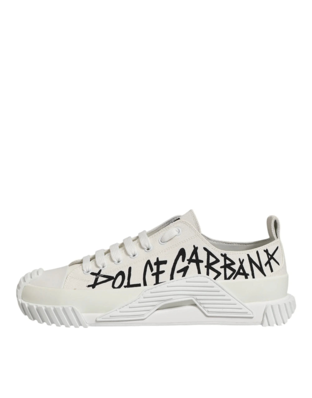 Dolce & Gabbana White Cotton NS1 Low Top Sneaker Shoes - EU42.5/US9.5 - Sneakers