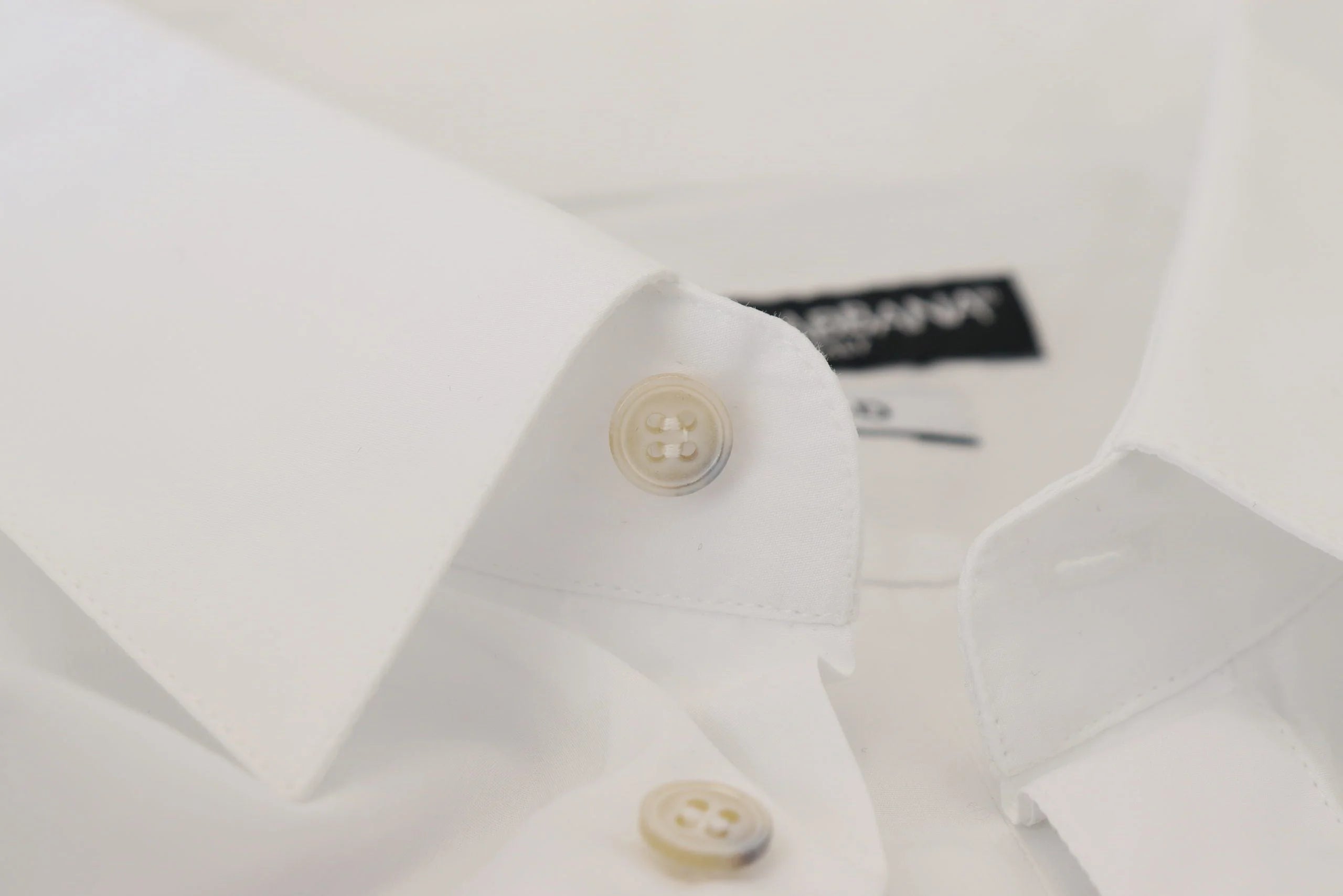 Dolce & Gabbana White Cotton Peacock Feather Formal GOLD Shirt - IT41 | L - Shirts