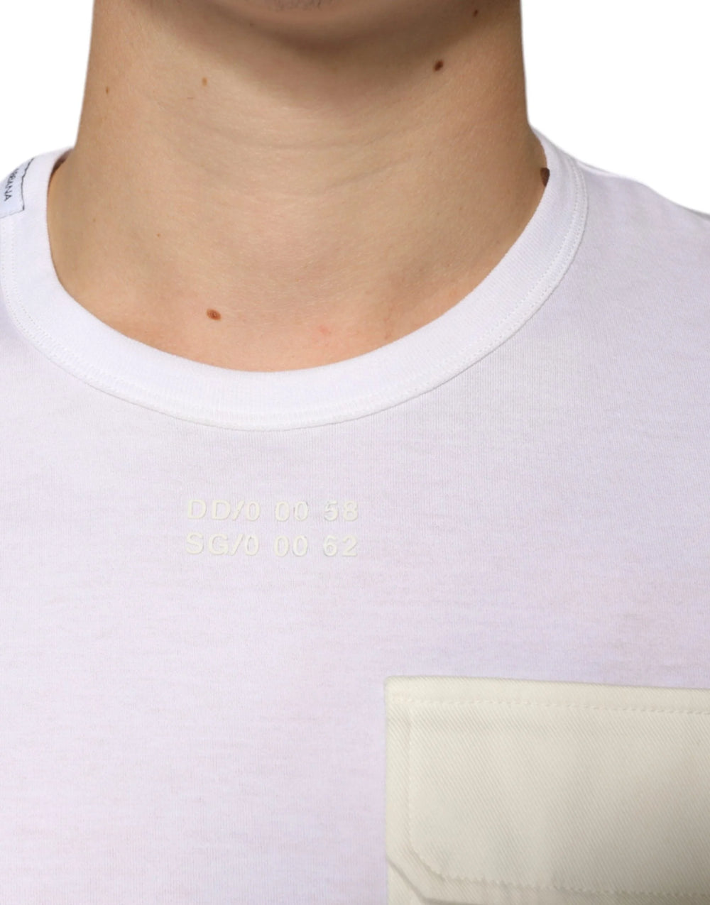 Dolce & Gabbana White Cotton Pocket Short Sleeves T-shirt - IT48 | M - T-Shirts