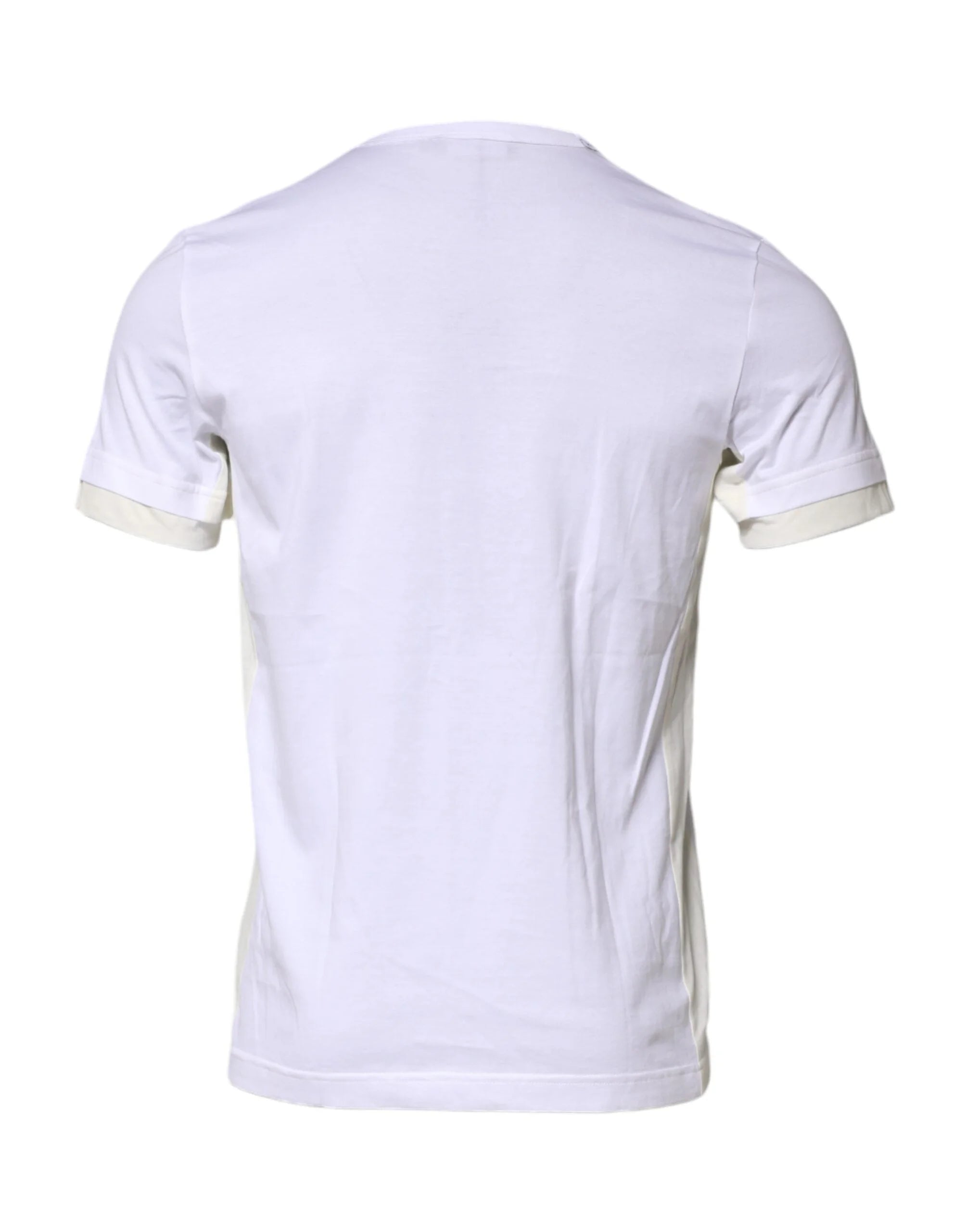 Dolce & Gabbana White Cotton Pocket Short Sleeves T-shirt - IT48 | M - T-Shirts