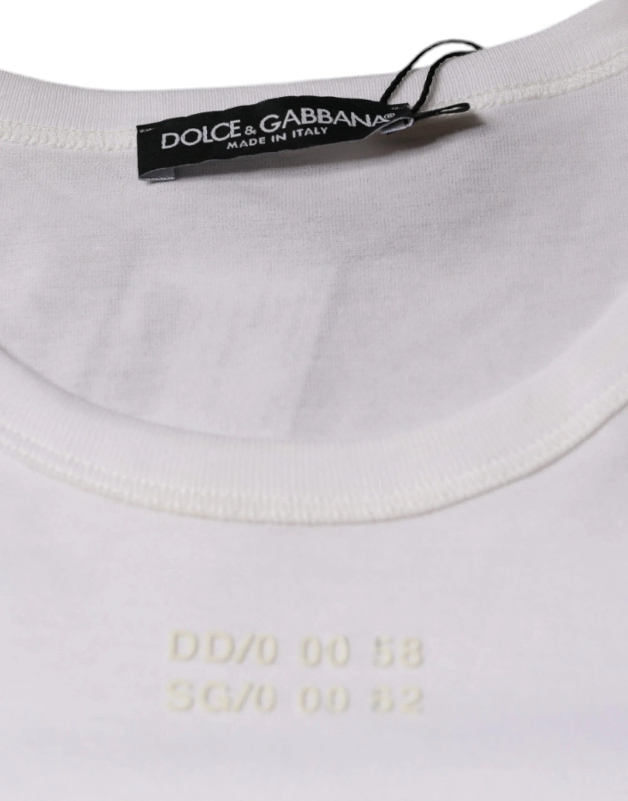 Dolce & Gabbana White Cotton Pocket Short Sleeves T-shirt - IT48 | M - T-Shirts