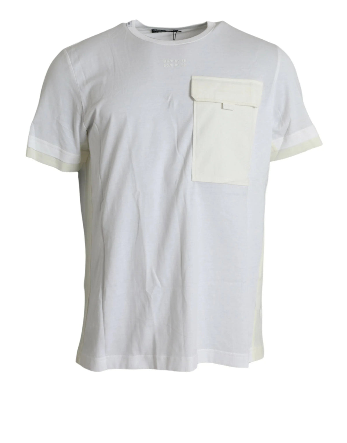Dolce & Gabbana White Cotton Pocket Short Sleeves T-shirt - IT56 | XXL - T-Shirts