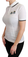 Dolce & Gabbana White Cotton Polo #dgfamily T-shirt - Polos
