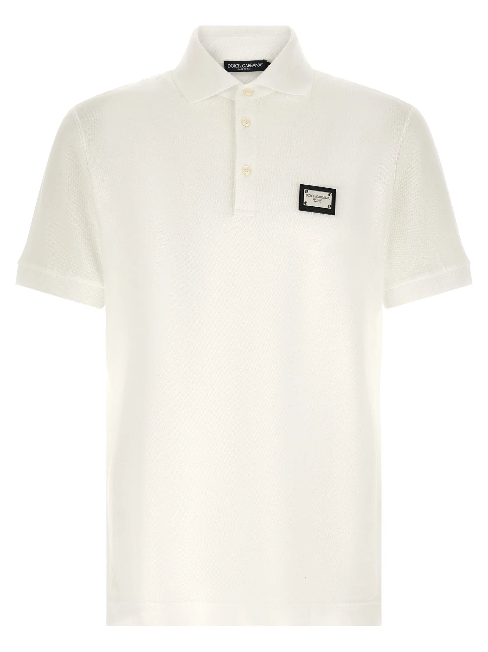 Dolce & Gabbana White Cotton Polo Shirt