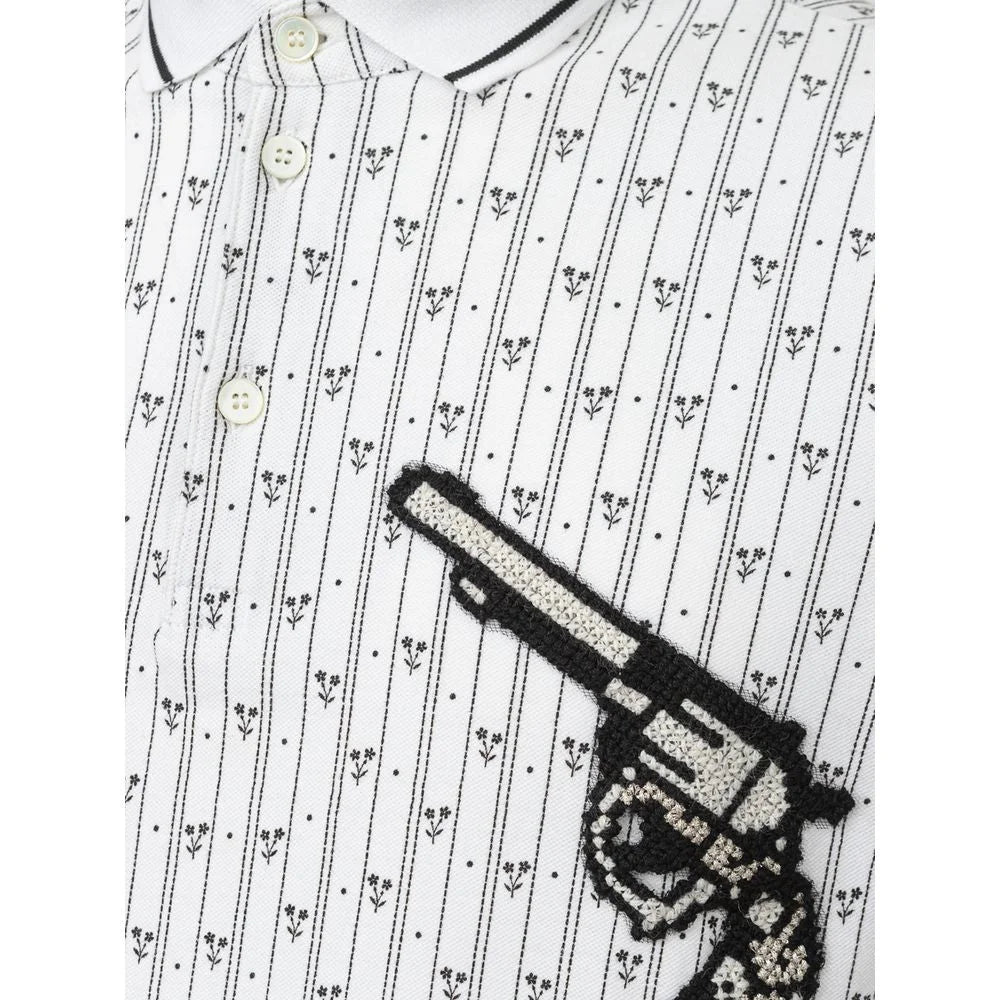 Dolce & Gabbana White Cotton Polo Shirt - IT46 | S - Polos