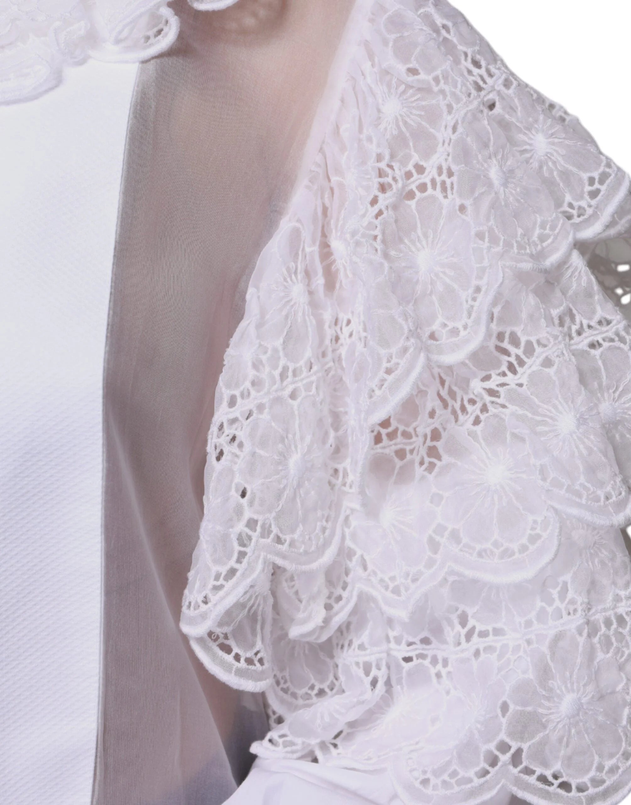 Dolce & Gabbana White Cotton Poplin Shirt Dress Blouse Top - IT44 | L - Blouses