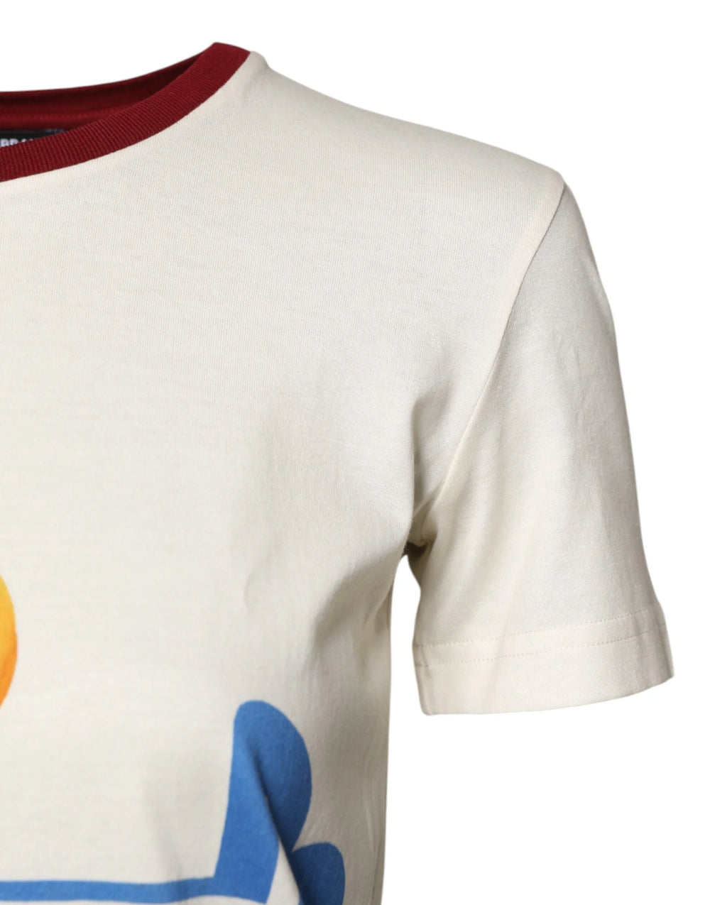 Dolce & Gabbana White Cotton Print Short Sleeves Top T-shirt - IT36|XXS - T-Shirts