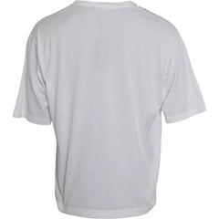 Dolce & Gabbana White Cotton Round Neck Short Sleeve T-shirt - IT60 | 3XL - T-Shirts