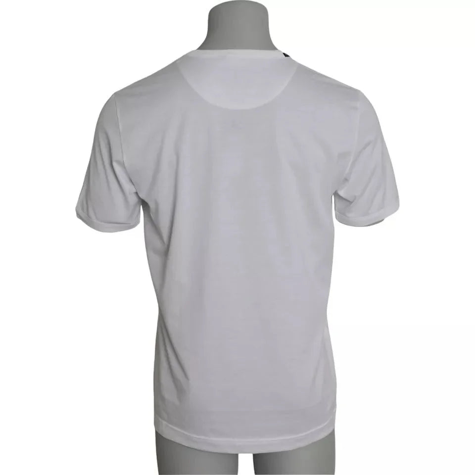 Dolce & Gabbana White Cotton Round Neck Short Sleeves T-shirt - IT46 | S - T-Shirts