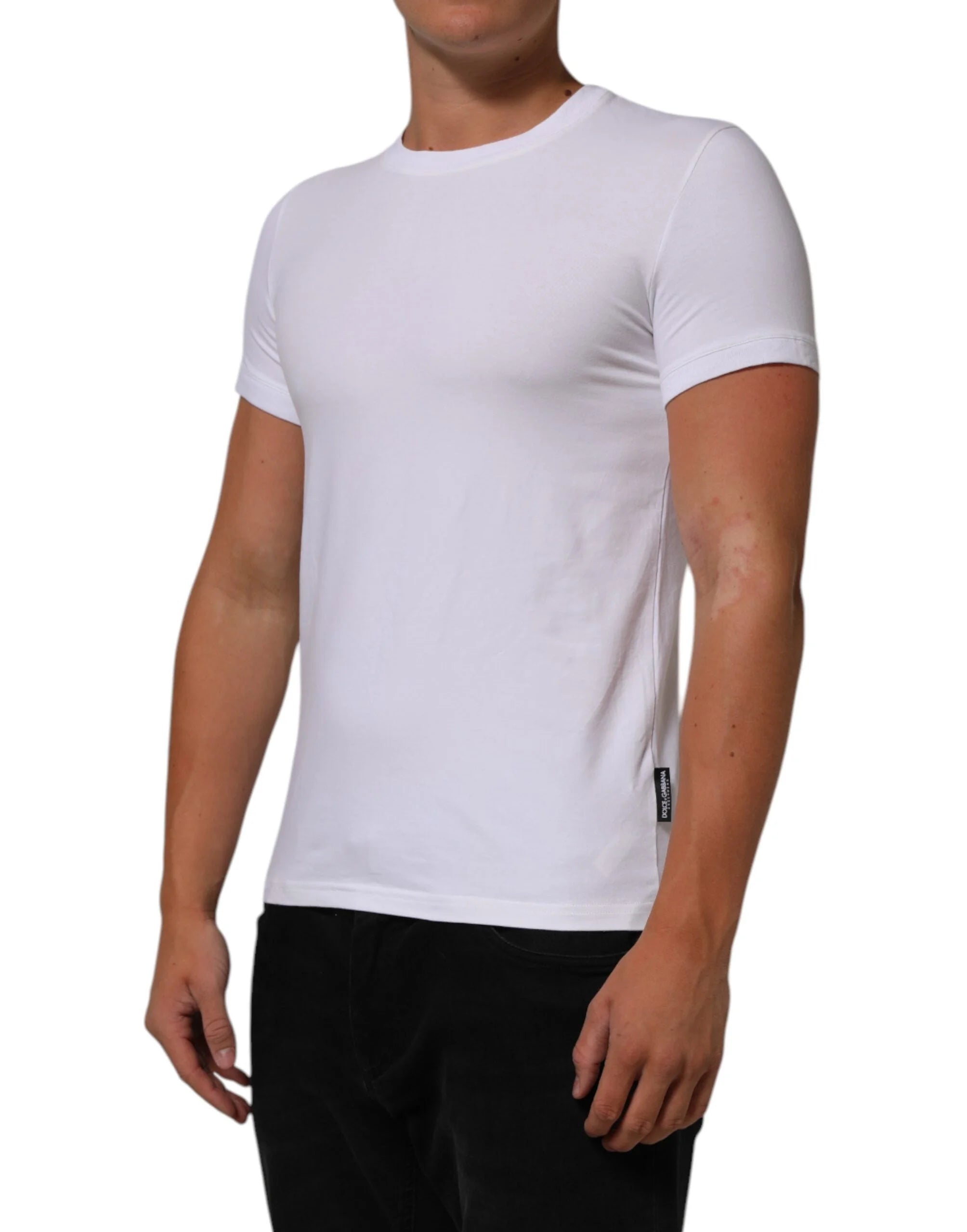 Dolce & Gabbana White Cotton Round Neck Underwear T-shirt - IT3 | XS - Men’s Undershirts