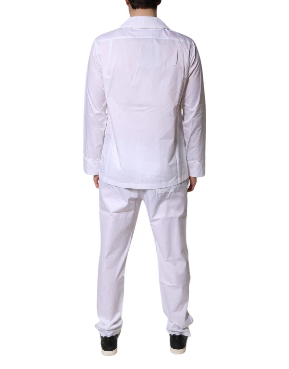 Dolce & Gabbana White Cotton Shirt Pants Pajama Set Sleepwear - Pajamas