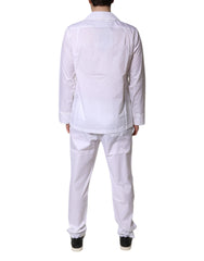 Dolce & Gabbana White Cotton Shirt Pants Pajama Set Sleepwear - Pajamas