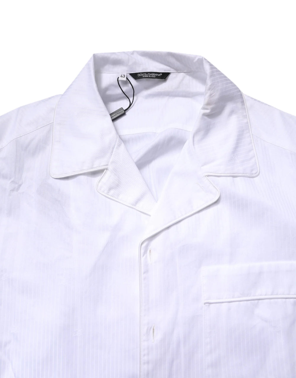 Dolce & Gabbana White Cotton Shirt Pants Pajama Set Sleepwear - Pajamas