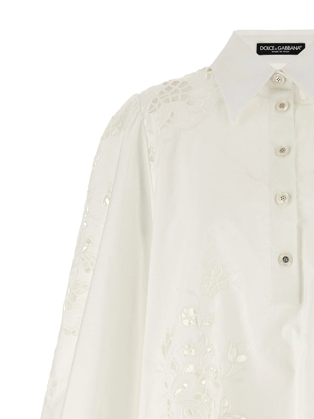Dolce & Gabbana White Cotton Short Dress - IT40