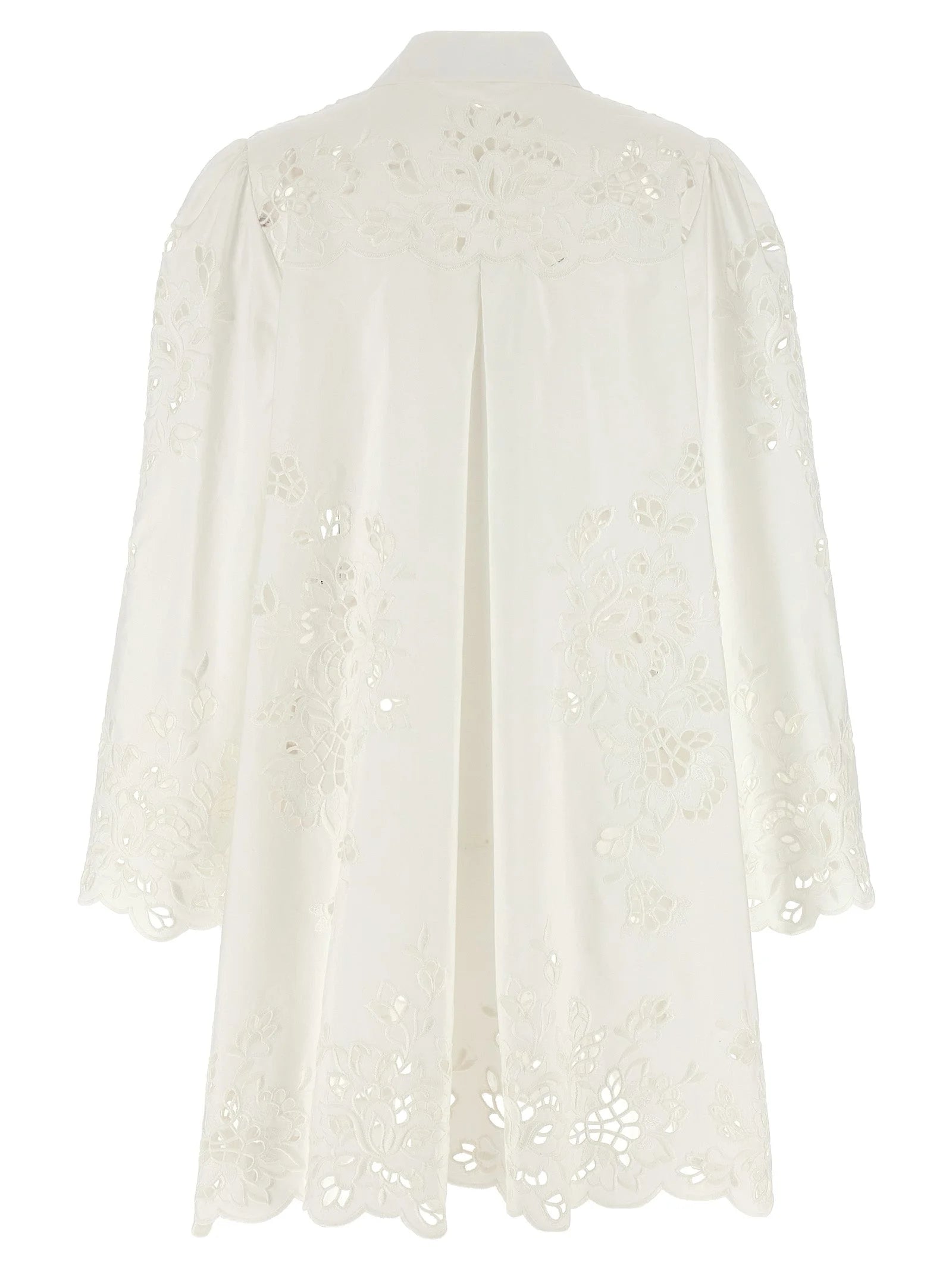 Dolce & Gabbana White Cotton Short Dress - IT40