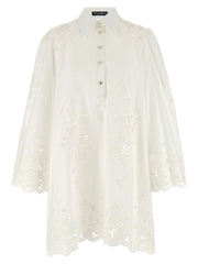 Dolce & Gabbana White Cotton Short Dress - IT40
