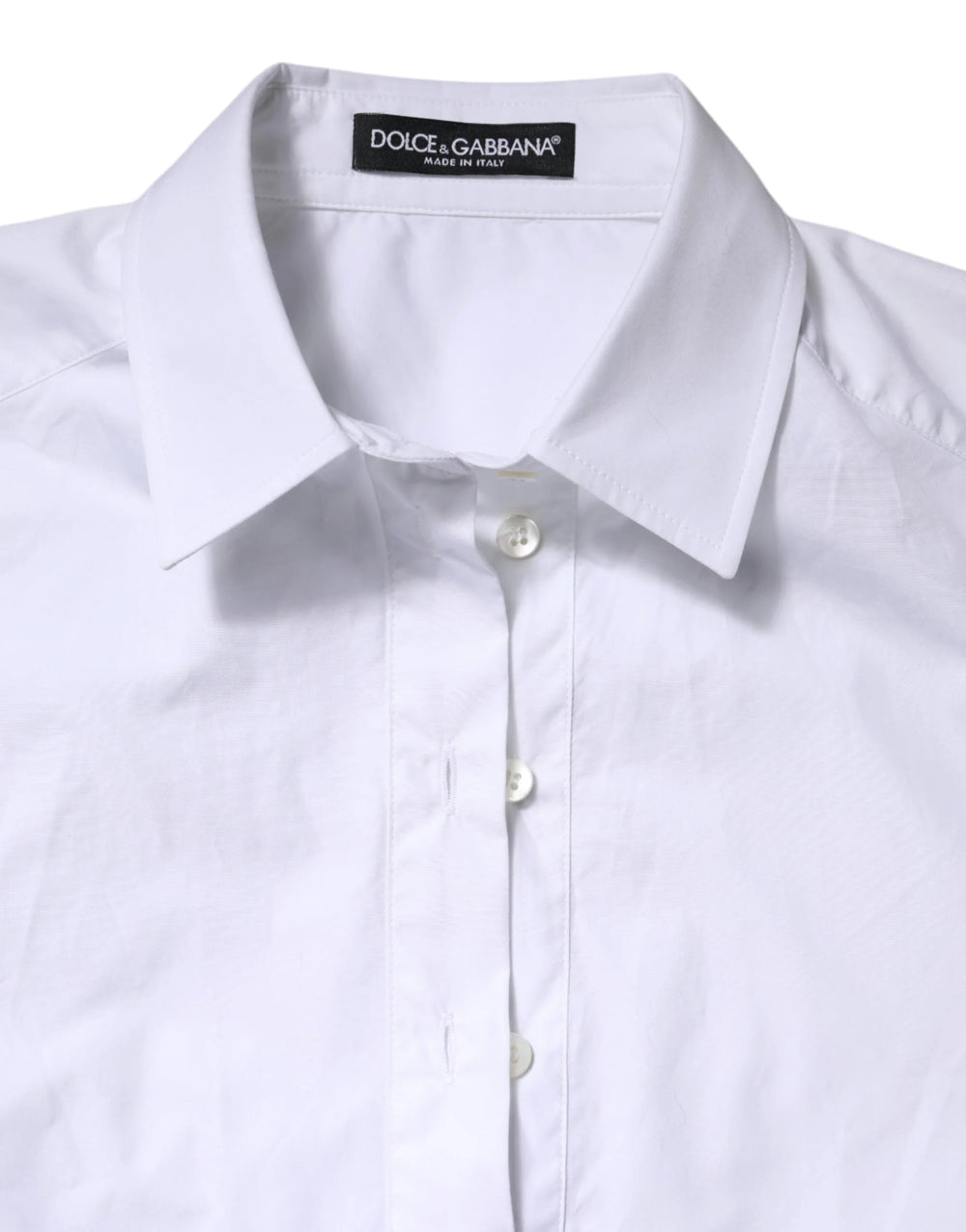 Dolce & Gabbana White Cotton Short Sleeves Collared Polo Top - IT38 | XS - Polos