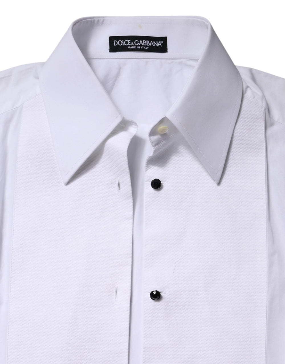 Dolce & Gabbana White Cotton Short Sleeves Collared Polo Top - IT38 | XS