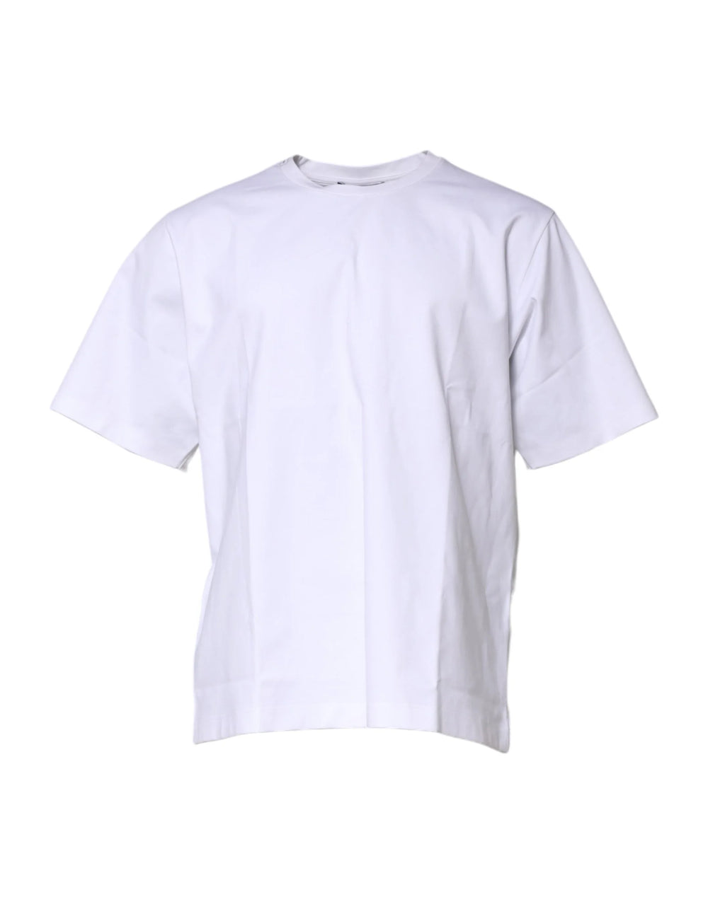 Dolce & Gabbana White Cotton Short Sleeves Crew Neck T-shirt - IT54 | XL - T-Shirts