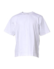 Dolce & Gabbana White Cotton Short Sleeves Crew Neck T-shirt - IT54 | XL - T-Shirts