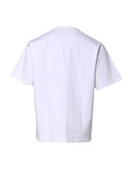 Dolce & Gabbana White Cotton Short Sleeves Crew Neck T-shirt - IT54 | XL - T-Shirts