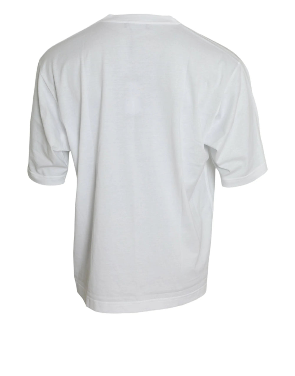 Dolce & Gabbana White Cotton Short Sleeves Crewneck T-shirt - IT58 | 3XL