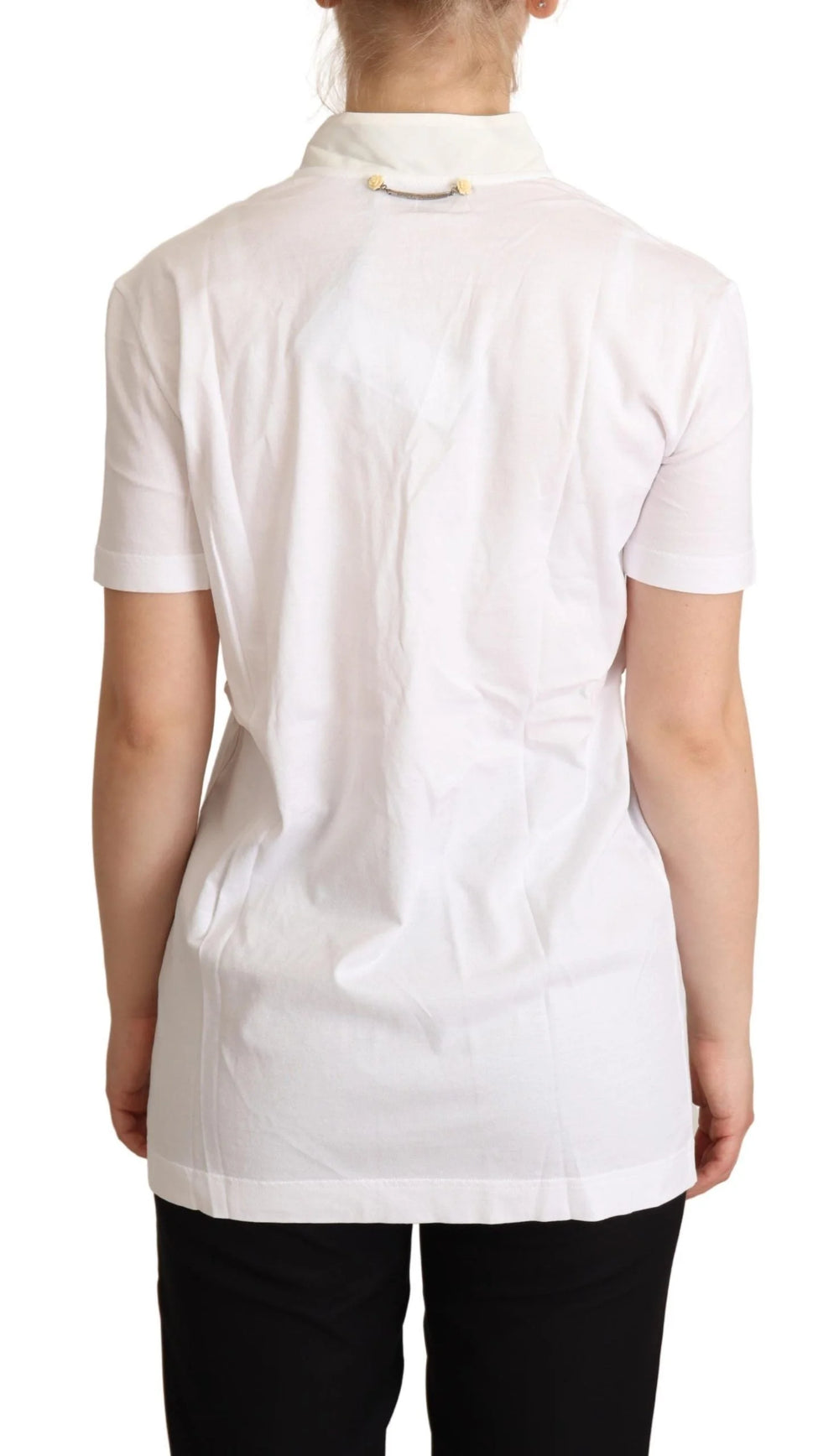 Dolce & Gabbana White Cotton Silk I’m In Love Top T-shirt - T-Shirts