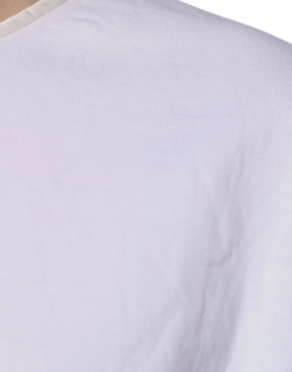 Dolce & Gabbana White Cotton Silk Round Neck Wrap Blouse Top - IT46|XL - Blouses