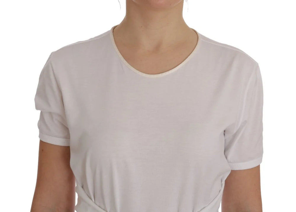 Dolce & Gabbana White Cotton Silk T-Shirt - IT38|XS - Blouses
