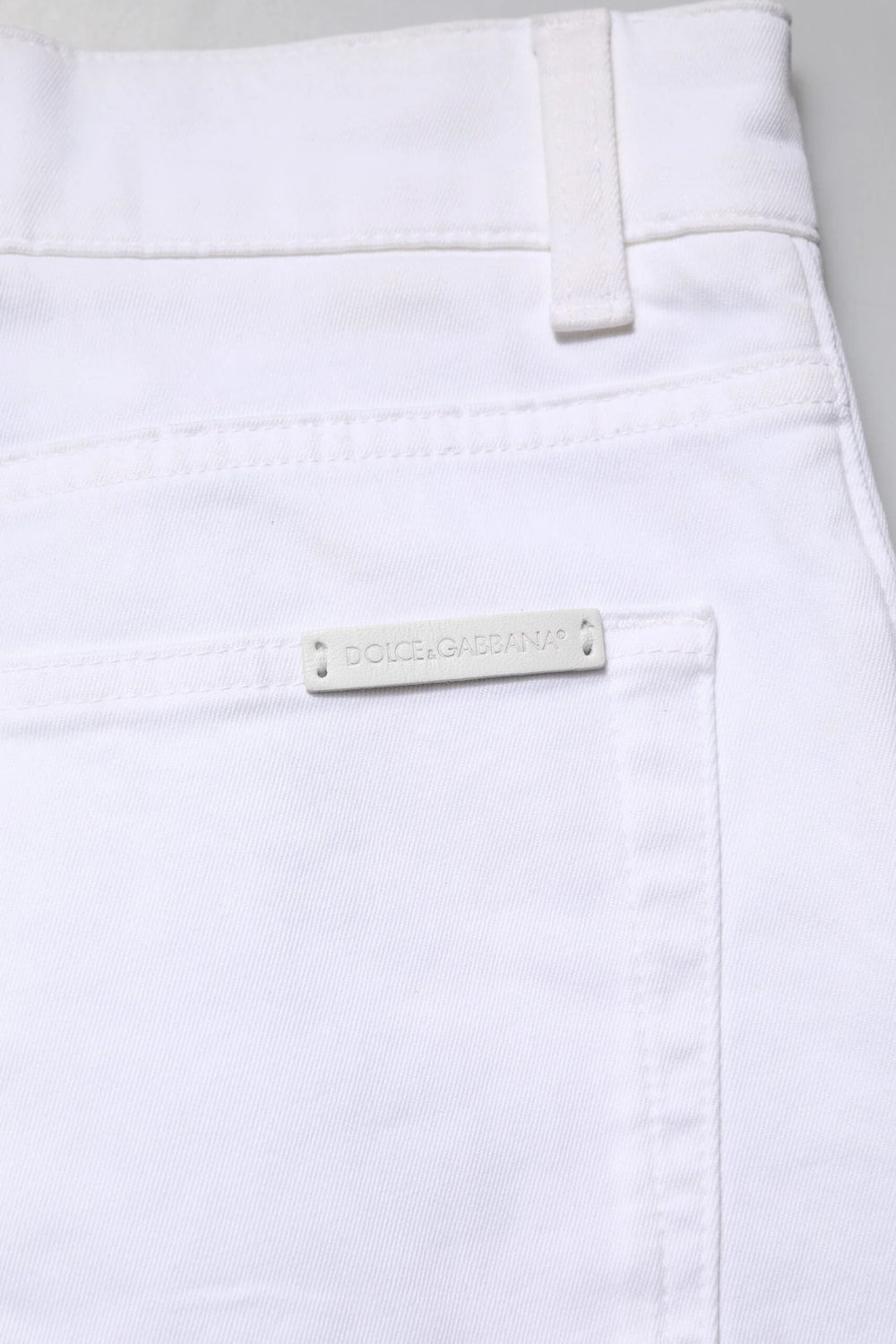 Dolce & Gabbana White Cotton Skinny Men Denim Jeans - IT44 | XS - Jeans