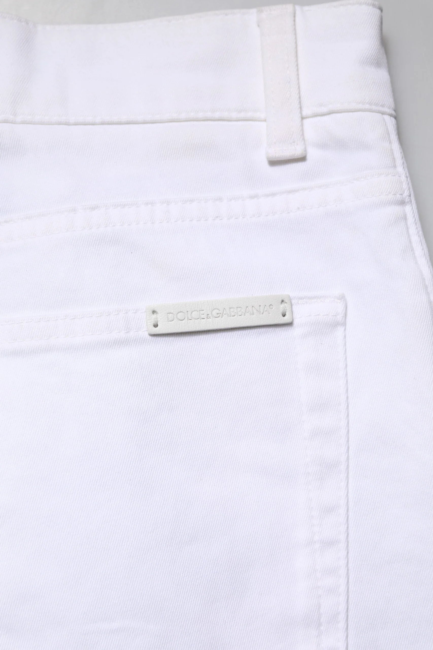 Dolce & Gabbana White Cotton Skinny Men Denim Jeans - IT46 | S