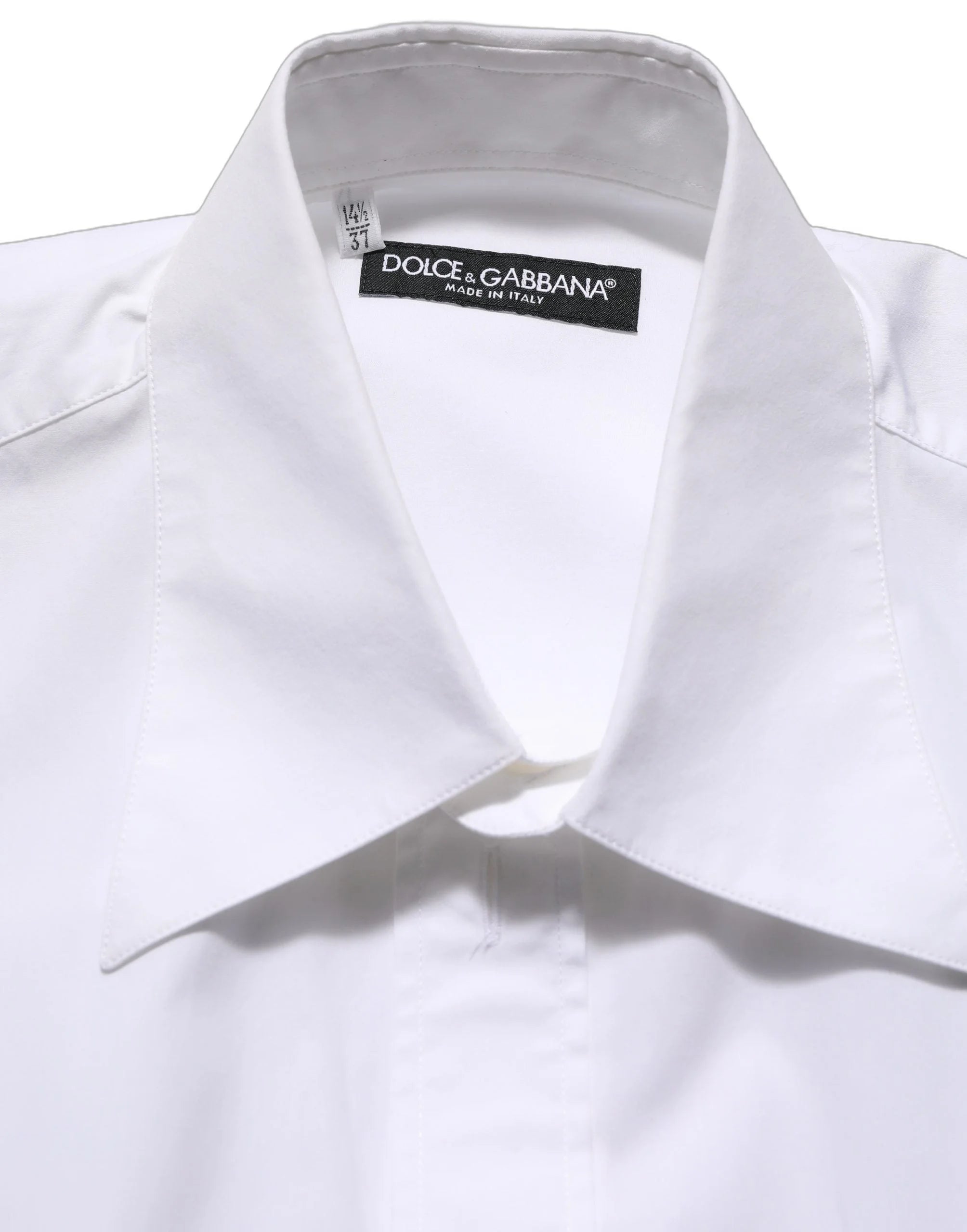 Dolce & Gabbana White Cotton Sleeveless Formal Dress Shirt - IT37 | XS