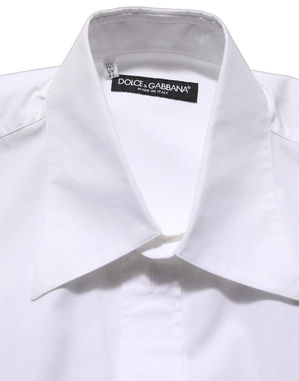 Dolce & Gabbana White Cotton Sleeveless Formal Dress Shirt - IT37 | XS