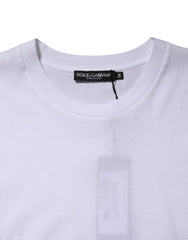 Dolce & Gabbana White Cotton Sleeveless Women Tank T-shirt - IT38 | XS - Tank Tops