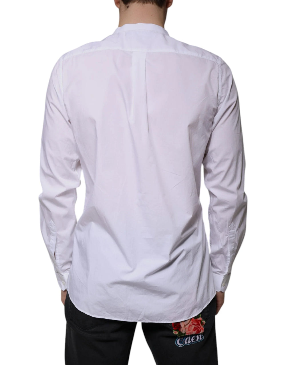 Dolce & Gabbana White Cotton Slim Fit MARTINI Dress Shirt - IT40 | M - Shirts