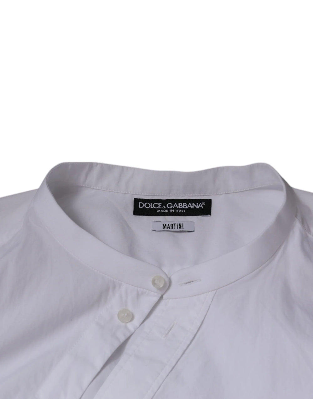 Dolce & Gabbana White Cotton Slim Fit MARTINI Dress Shirt - IT40 | M - Shirts